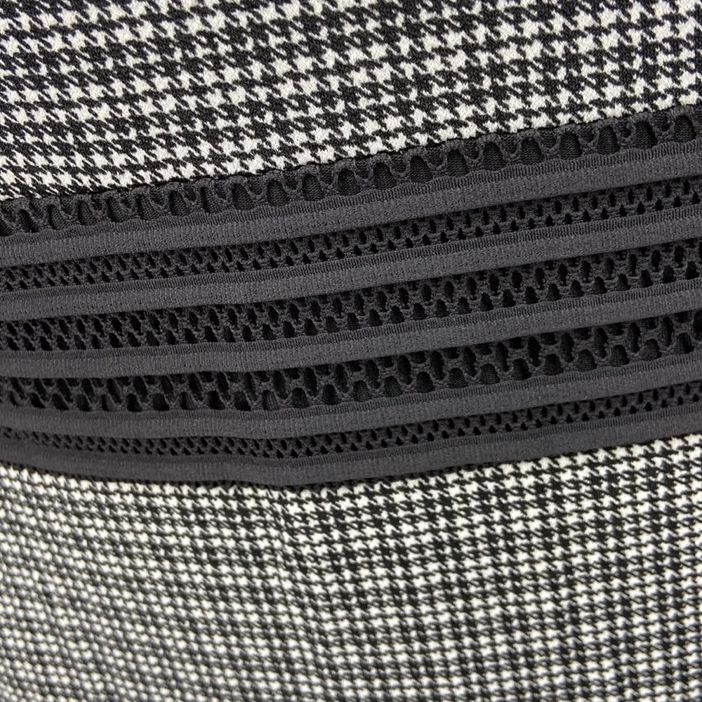 Michael Kors dress size XL black & white peek a boo flounce stretchy zip up - Picture 9 of 14